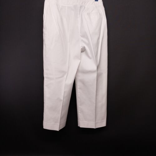 Charter Club Women's White Capri Pants Size 4 w/ 28" Straight Leg Cotton