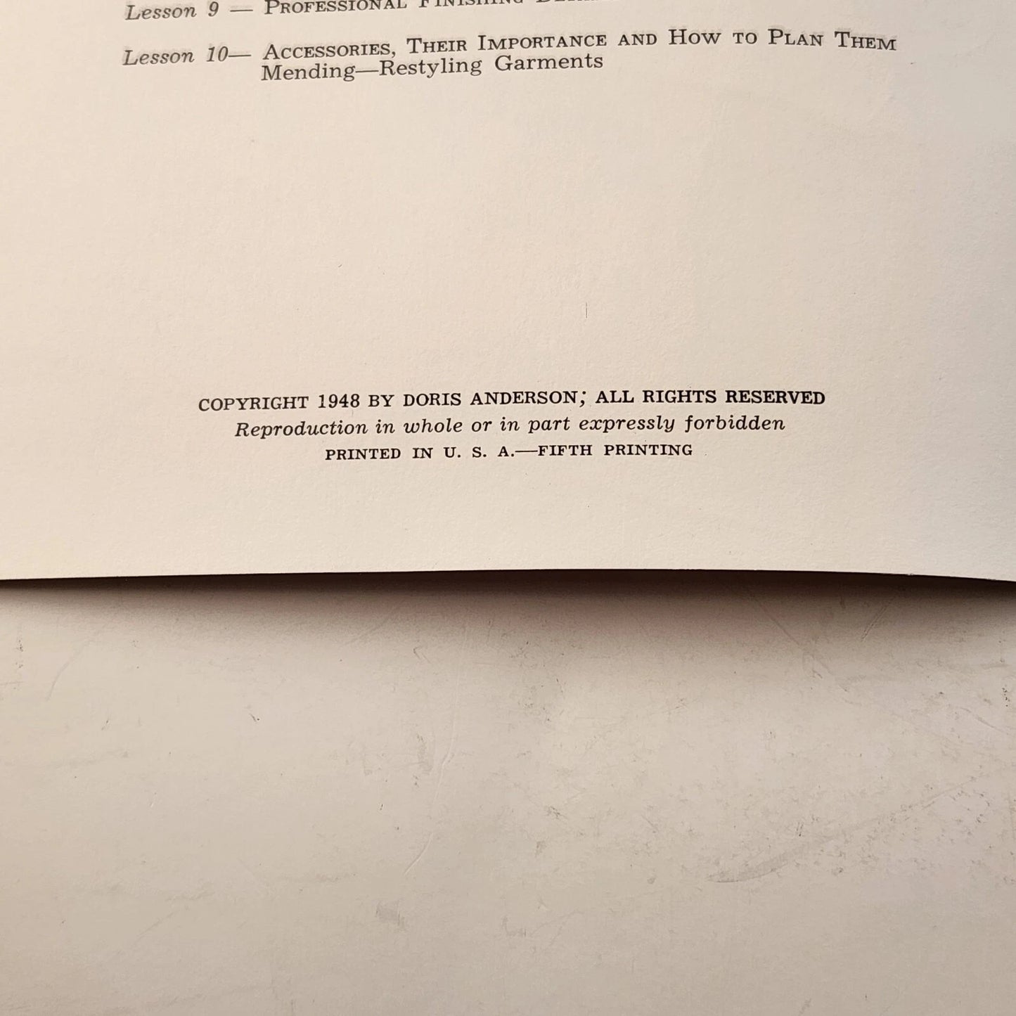 Simplified Systems of Sewing & Styling Lesson One & Two Book 1948 Sewing Guide