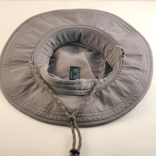 Mission Grey Safari Bucket Hat With Drawstring Tightening Closure Vintage