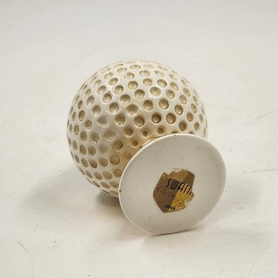 Swank Golf Ball Table Lighter Japan 1960s Ceramic 4" Needs Fluid & Flint Vintage