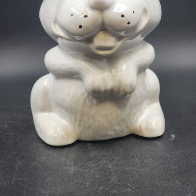 Hocus Pocus Bunny Cookie Jar 2 Piece McCoy 211 Porcelain Rabbit 13.5" H