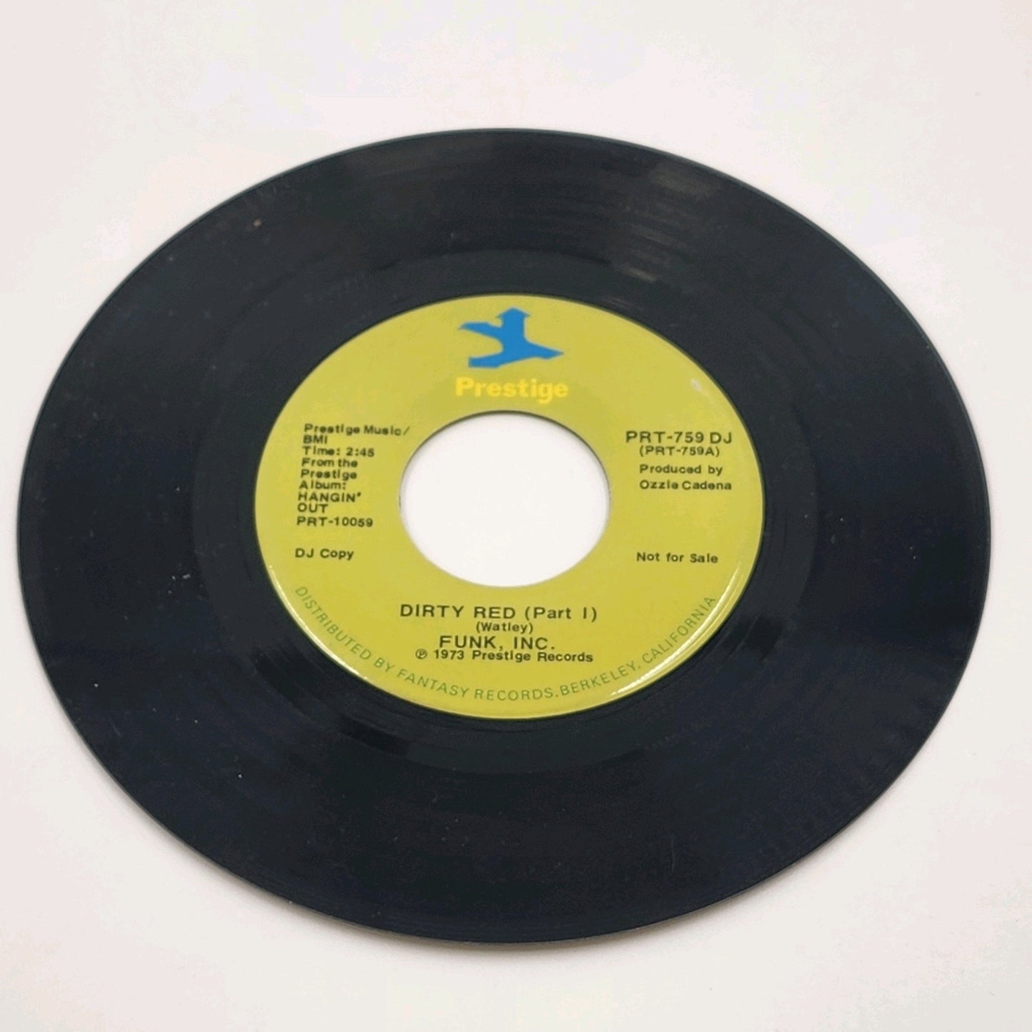 Funk Inc Prestige Records DIRTY RED Part I & II 7" Vinyl 45 RPM Promo PRT-759 DJ