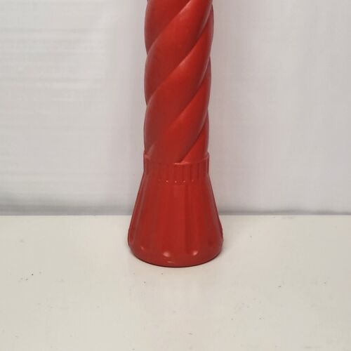 Blow Mold Vintage Red w/ Yellow Flames Pole Candle Product Union Molded 35" Tall
