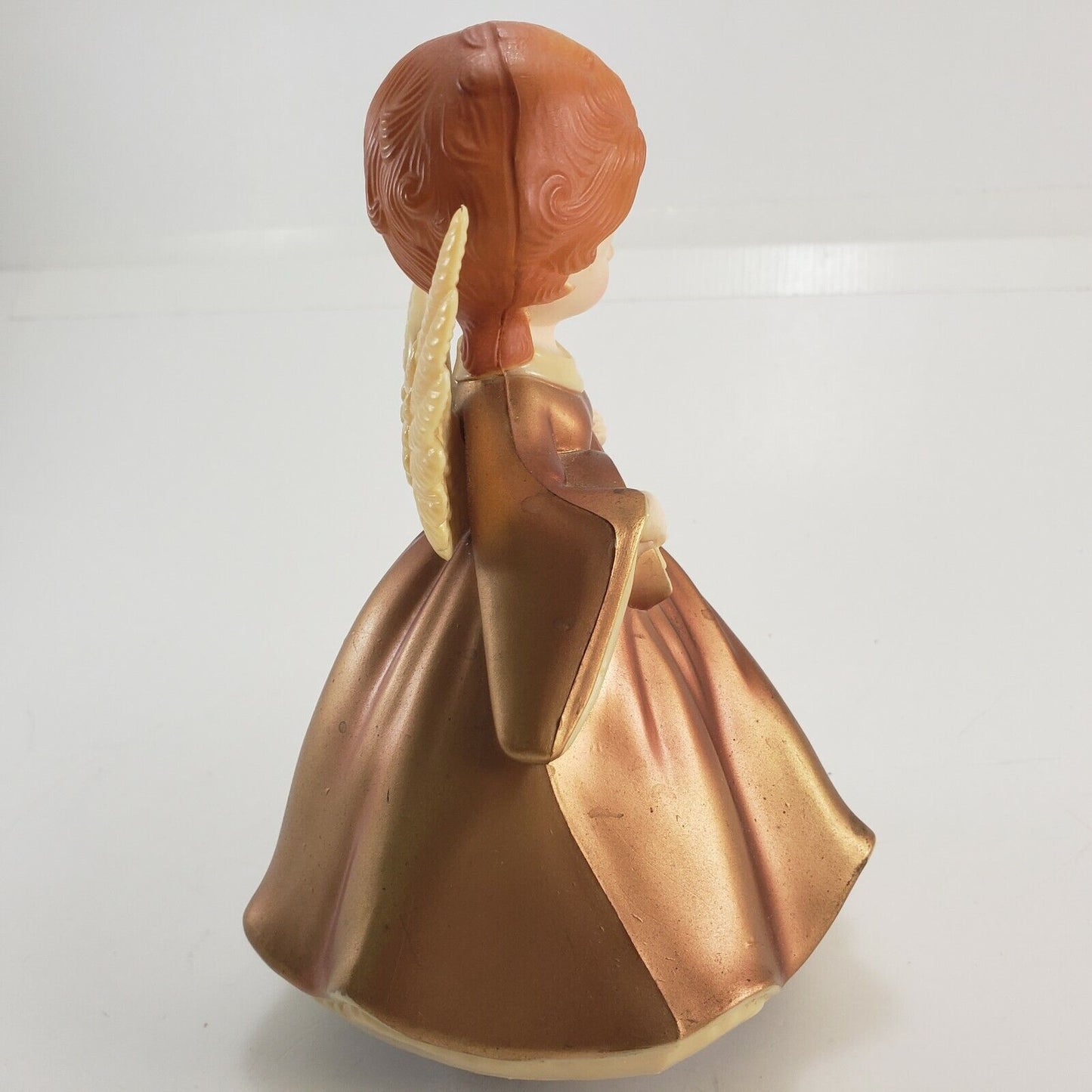Angel Music Box Plays Silent Night Windup Rotates 1973 Vintage Plastic Hong Kong