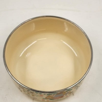 2 pcs International Heartland Enamel Nesting Mixing Bowls 7" x 3" & 6.5" x 2.75"