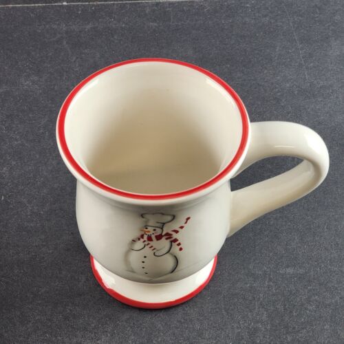 Williams Sonoma Snowman Chef Hot Cocoa Mugs Coffee Cups Holiday Christmas 4 pc