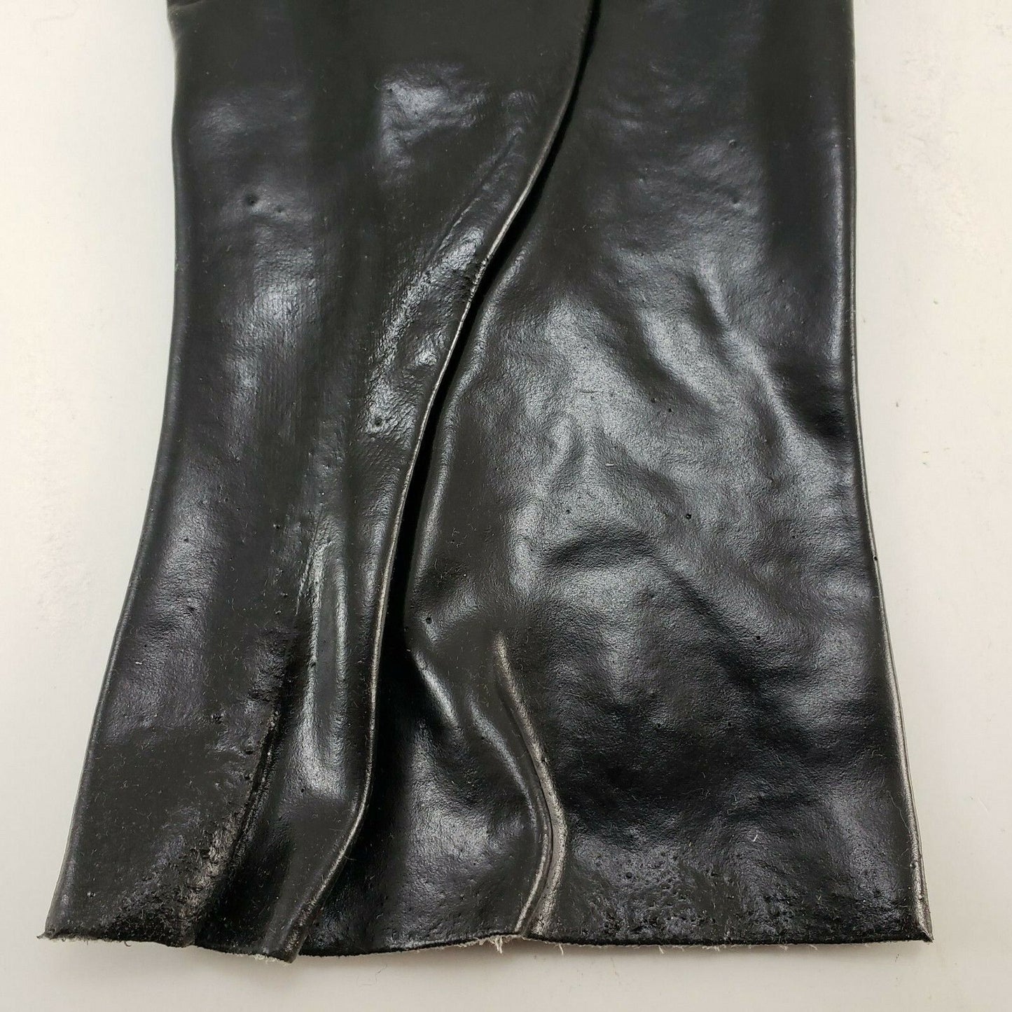 PVC Gloves 12 Pr Chemical Resistant Outer Cotton Inner Gauntlet Black Large 12"