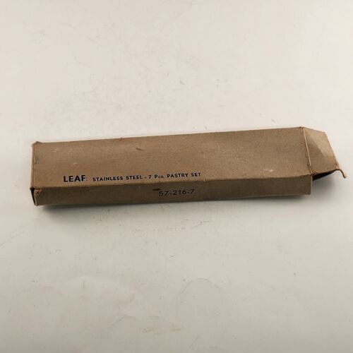 7 Piece Stainless Steel Cake Server With Forks Cutlery Set Vintage Leaf Pattern