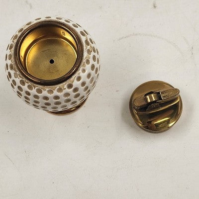 Swank Golf Ball Table Lighter Japan 1960s Ceramic 4" Needs Fluid & Flint Vintage