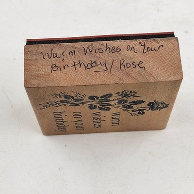 5 Rubber Stamps Warm Wishes Holidays Theme Various Brands Natural Wood