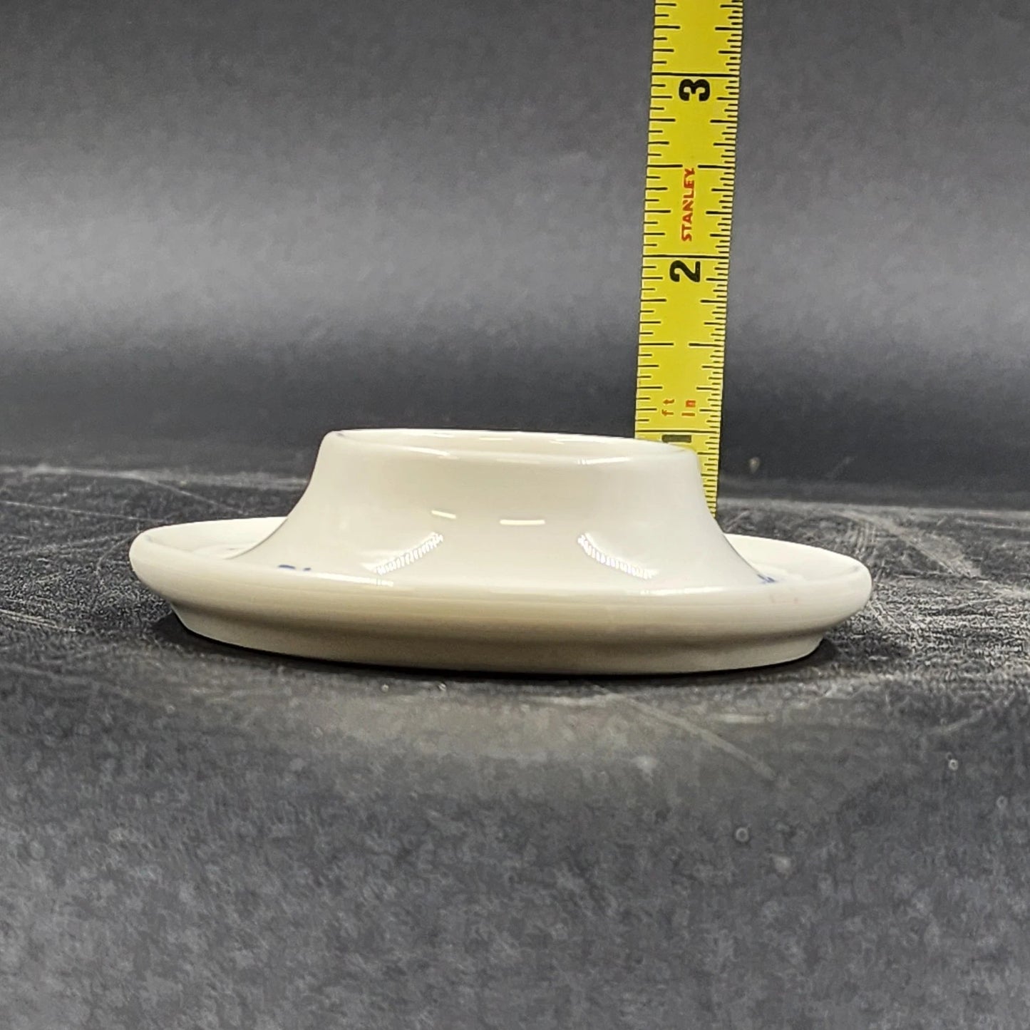 5 Cinf Ceramic Boiled Egg Holders Stackable White Egg Cups with Blue Face Design