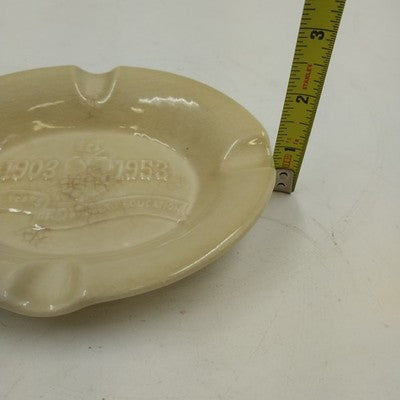 Rookwood Pottery Oval Ashtray 50 Years of Service to Education 6.5" Crazed 1953