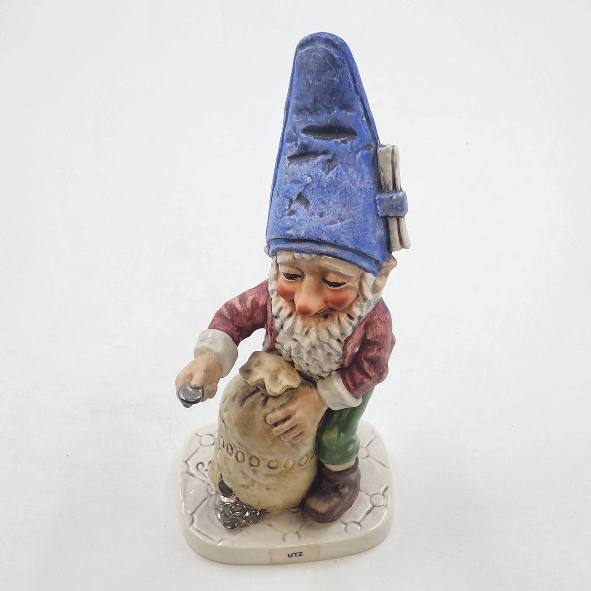 Goebel Co-Boy Utz The Banker Gnome Figurine 8" Well 513 Ceramic W Germany Vtg