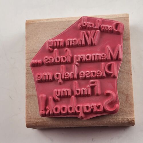 Lot of 4 Verses and Blank Music Sheet Rubber Stamps Vintage Wood Mounted