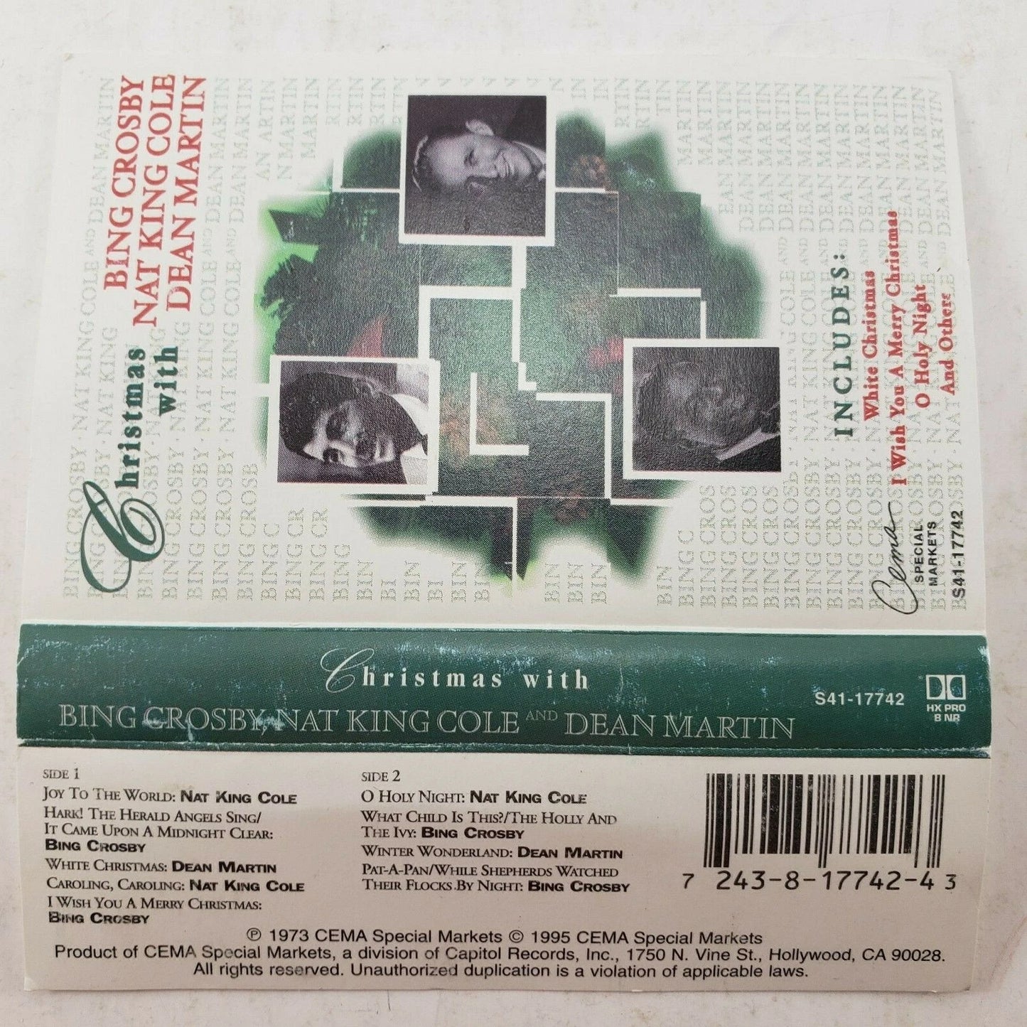 Christmas with Bing Crosby Nat King Cole Dean Martin Cassette White Christmas