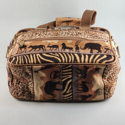 Pioneer Express Tapestry Travel Computer Bag African Safari Motif 13"x5"x10" H