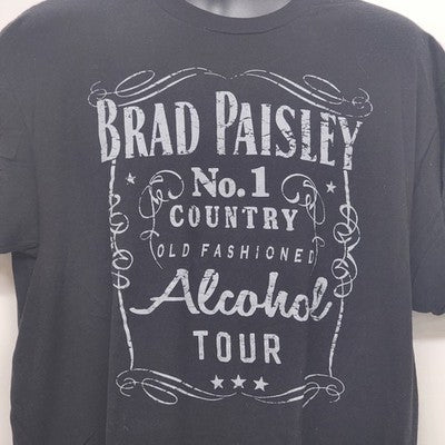 Tultex Brad Paisley No 1 Country Old Fashioned Alcohol Tour T-shirt Men's XL