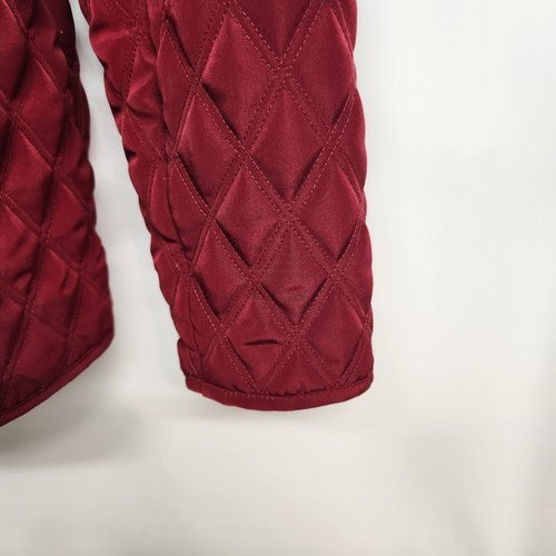 Gallery Women's Red Quilt Jacket Eyelet Closure Side Pocket 1X Long Sleeve China
