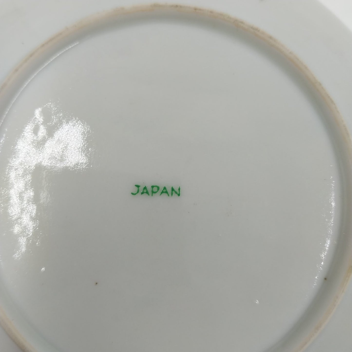 Japanese Moriage Porcelain Hand Painted Saucer Floral Pink Green Purple 6"
