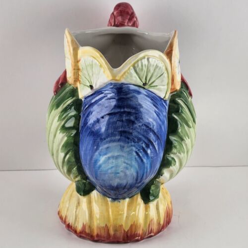 Bassano Ceramic Lobster Pottery Pitcher Made in Italy Hand Painted Shells Citrus