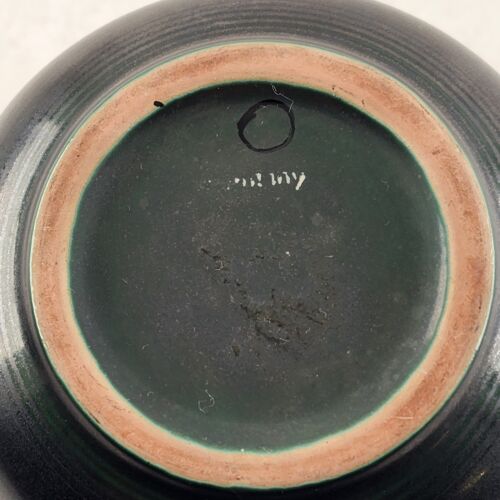Wächtersbach Black Pottery Metallic Shine Glaze Shield Mark 10095 Pitcher & Vase