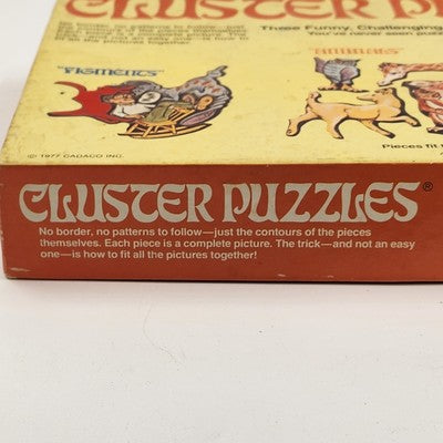 Cadaco Cluster Puzzle Figments Animals & Doodles 1977 Vintage Complete Set