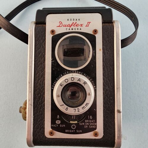 Kodak DuaFlex II Camera Flash Attachment Strap 1940's Shutter Operates Corrosion
