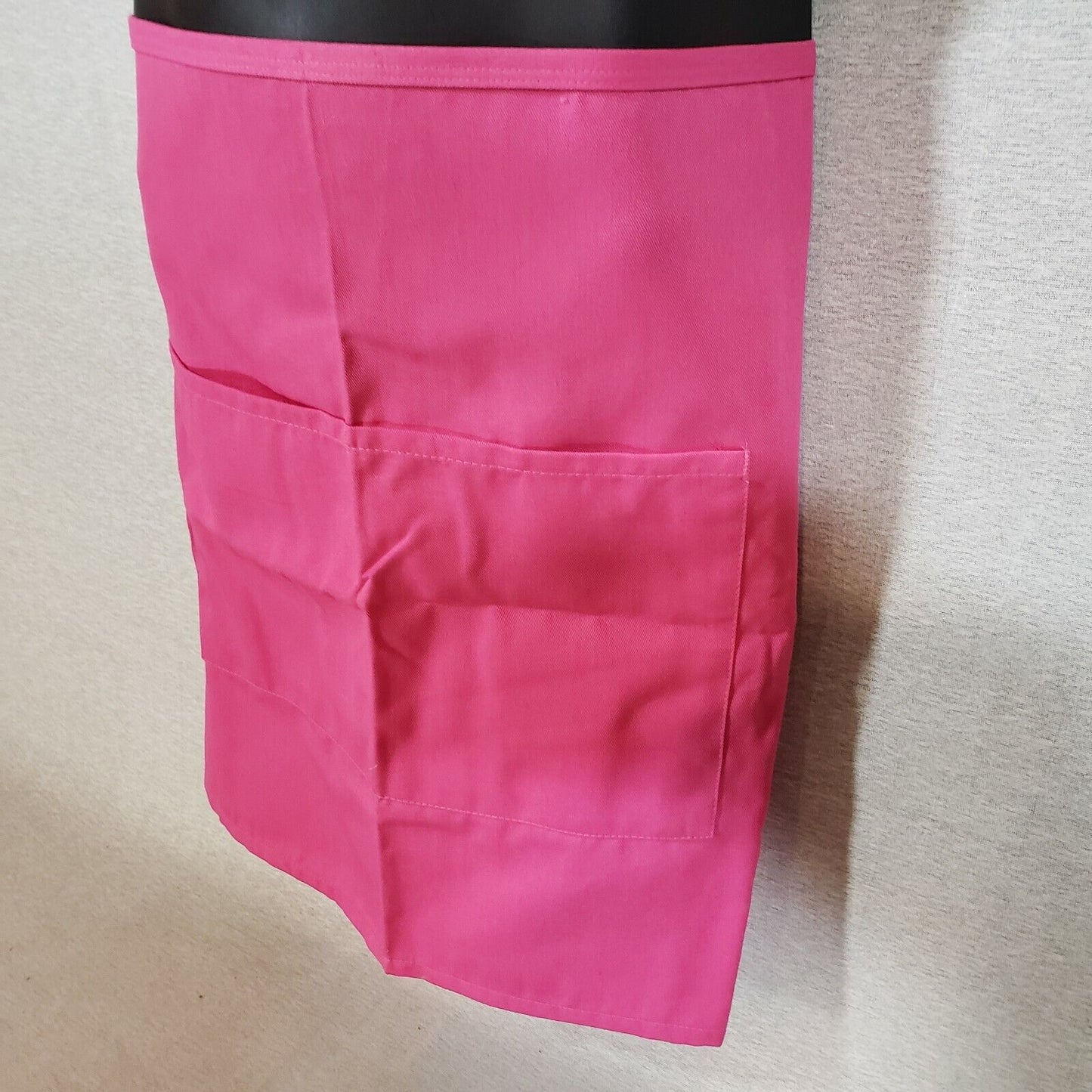 Fame Fabrics Raspberry Half Bistro Waist Server Apron F28 – 3 Pockets 19"x28"