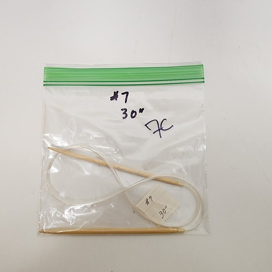Circular Knitting Needle Bamboo Plastic Metal Size 0 - Size 7 Length 16" - 32"