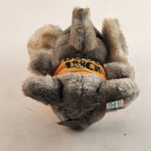 R Dakin Co Stuffed Elephant Good Luck Shirt Ground Nutshell Filled 1978 Vintage