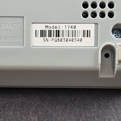 AT&T Digital Answering System Land Phone Answer Machine Model 1740 Powers On