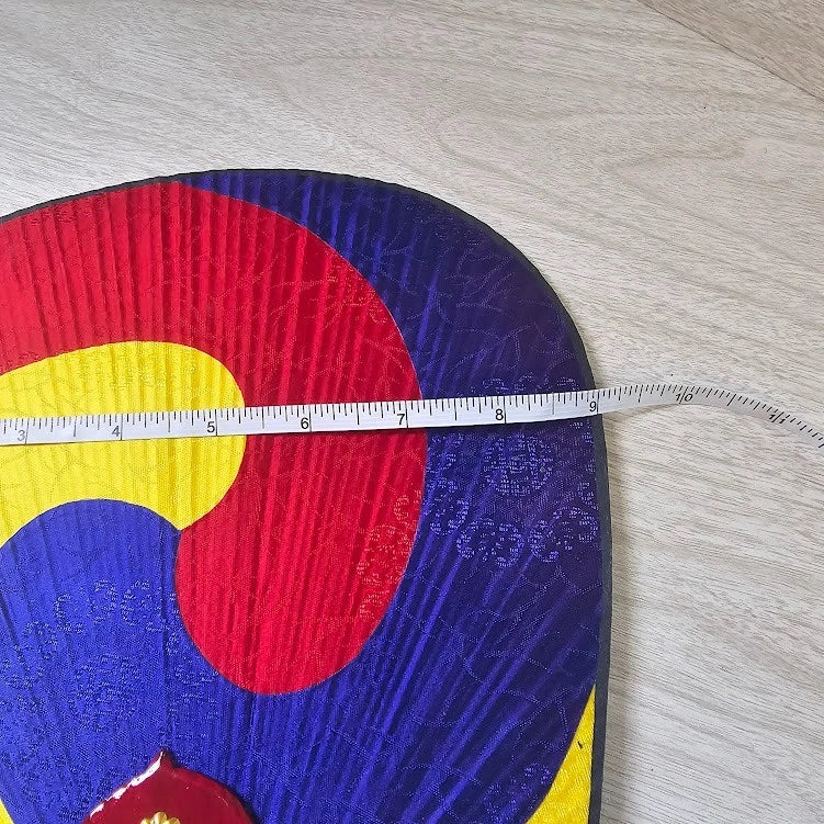 1962 Seattle World’s Fair Korean Pavilion Fan Sam-Taegeuk Souvenir 13" Vintage