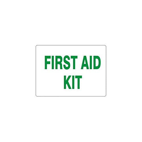 FIRST AID KIT Decal Vinyl Adhesive Pressure Sensitive 2.25" x 9" Press On Safety Sign PD-2673