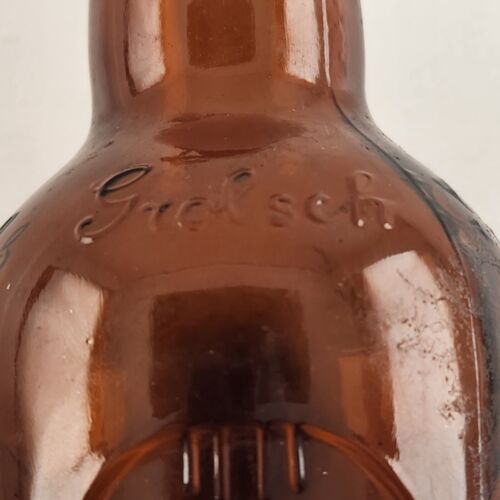 Grolsch Amber Brown Empty Beer Bottle with Porcelain Swing Top Lid Stopper