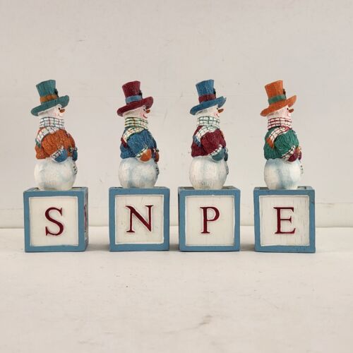 Avon Christmas Snowman Spelling Blocks Snow JOY Noel HOLY Hope 2003
