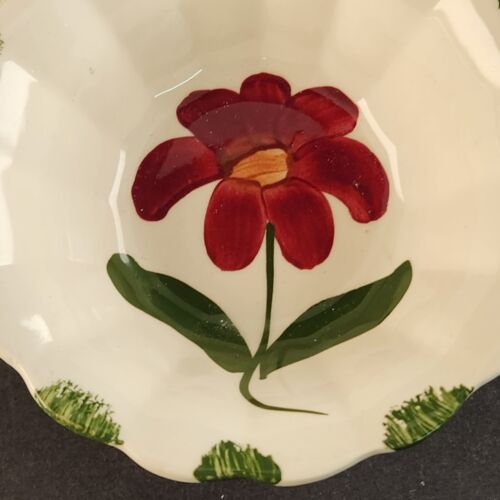 Blue Ridge Southern Pottery Beth Pattern Lugged Cereal Bowl Scalloped 7"