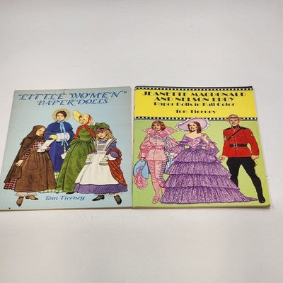2 Paper Doll Books Little Women & Jeanette MacDonald Nelson Eddy by Tom Tierney