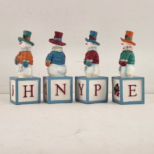 Avon Christmas Snowman Spelling Blocks Snow JOY Noel HOLY Hope 2003