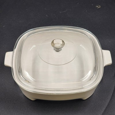 Corning Ware MW-9-B French White Square Browning Skillet Roaster Dish 8"x2" USA