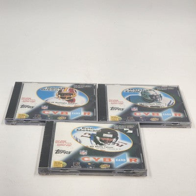 3 Topps NFL 1996 Cyber Card CD Sealed Marshall Faulk Eric Metcalf Darrell Green