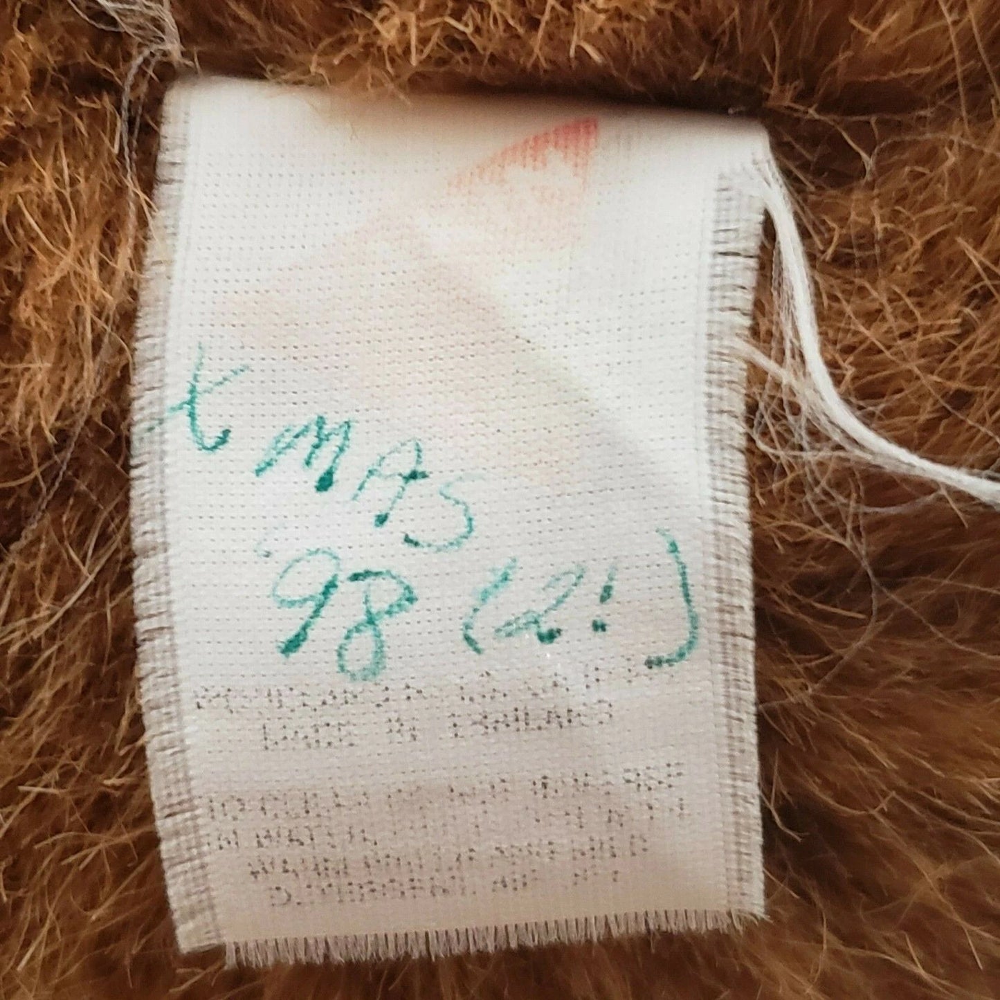 Applause Cuddles Bear Brown Teddy Plush Stuffed Animal 18" Red Ribbon 1979