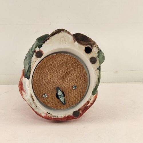 Sun Saint Porcelain Hobo Clown w Horn Music Box 6.5" Taiwan Plays Barrel of Fun