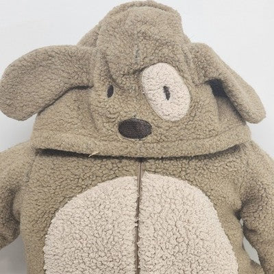 Koala Baby Boutique Unisex Kid's Beige and Cream Snow Suit with Footies Fleece