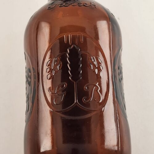 Grolsch Amber Brown Empty Beer Bottle with Porcelain Swing Top Lid Stopper