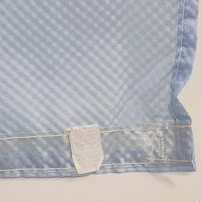 Soft Blue Polyester Square Pavers Honeycomb Waffle Cloth Pattern Shower Curtain