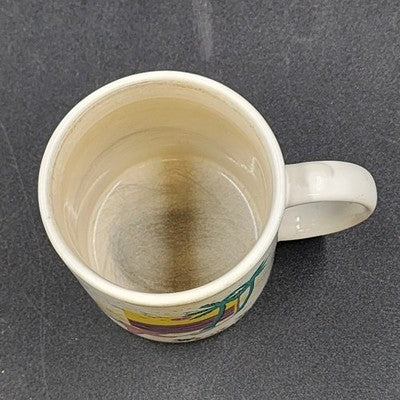 Myrtle Beach White Coffee Mug Cup 3.75" Vacation Souvenir Ocean Palm Tree Handle