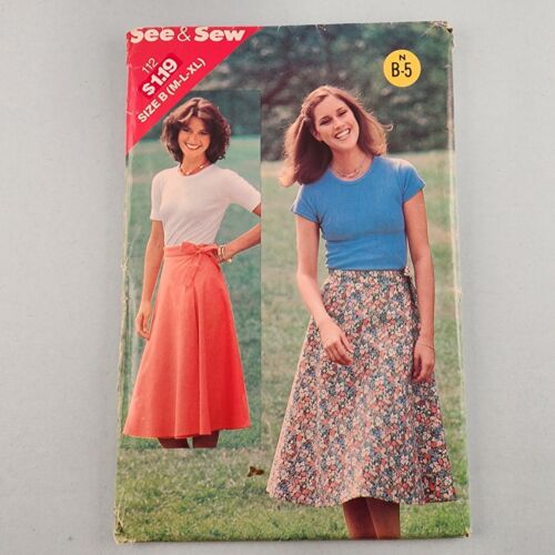 Butterick See & Sew 3203 or 112 Vintage 80's Flared Skirt Pattern Size B -M-L-XL