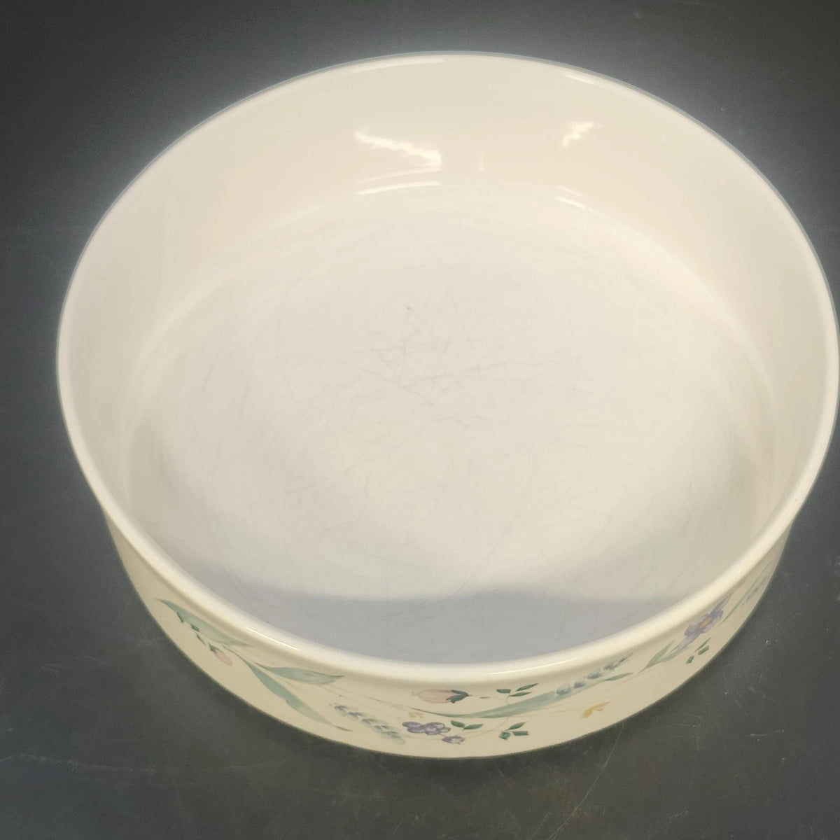 Pfaltzgraff April 2.5 Qt Casserole Dish w Glass Lid Floral Stoneware Vintage USA