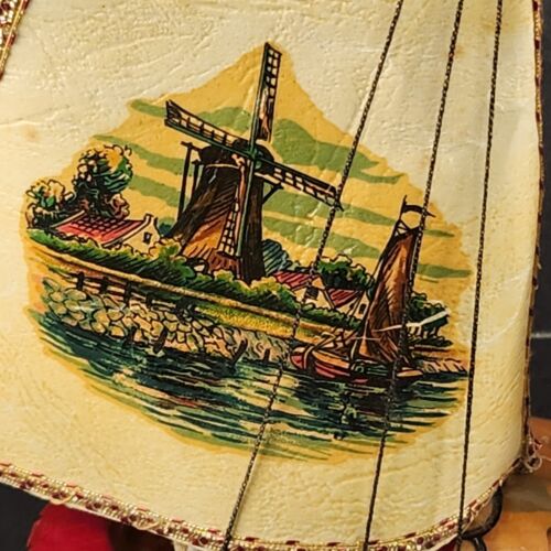 Sailing Wooden Shoe Night Light Clog Windmill Image on the Sail Holland Vintage