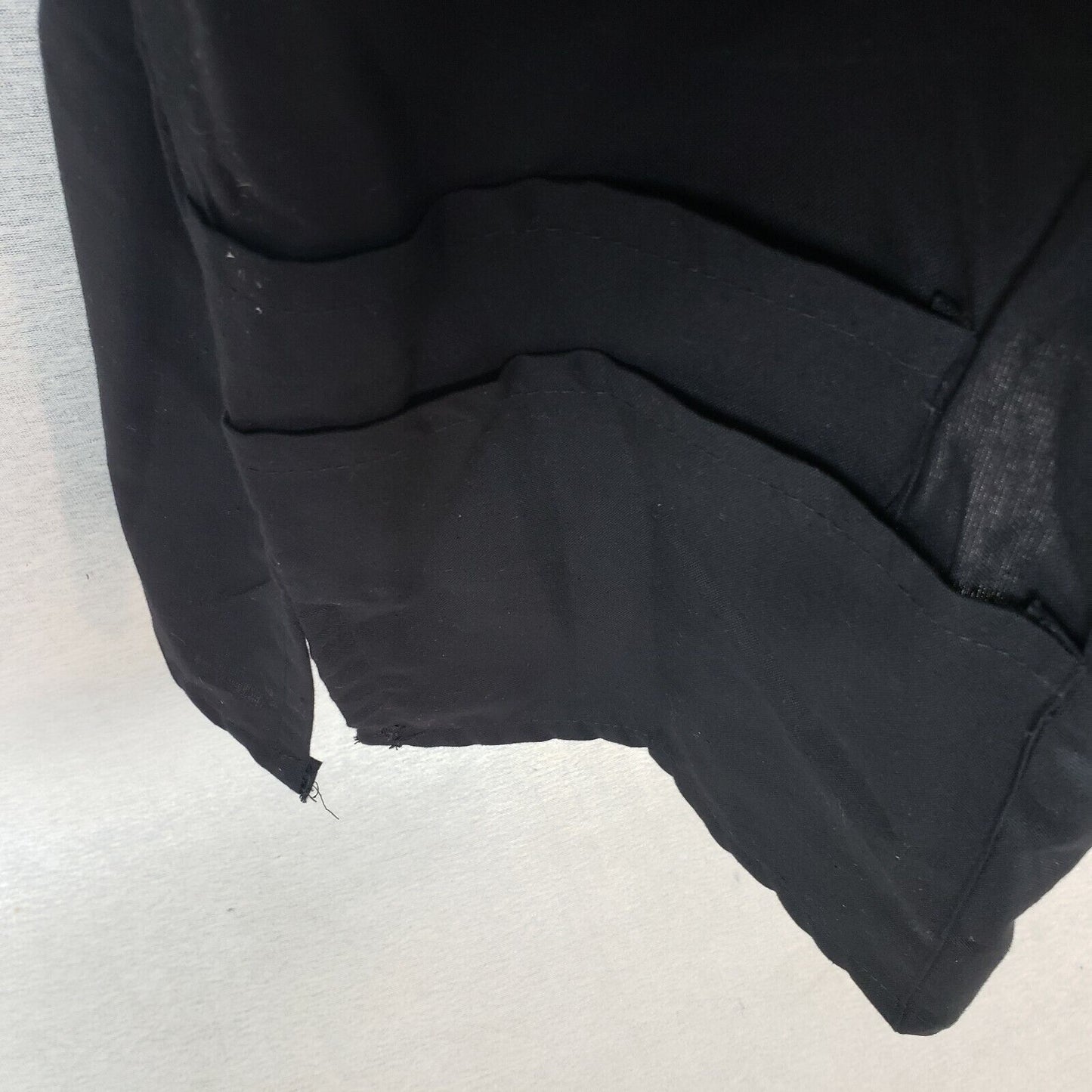 B Scrubs Brand Uniform Scrubs NWT Solid Black 1XL 3 Pockets Side Slits at Waist